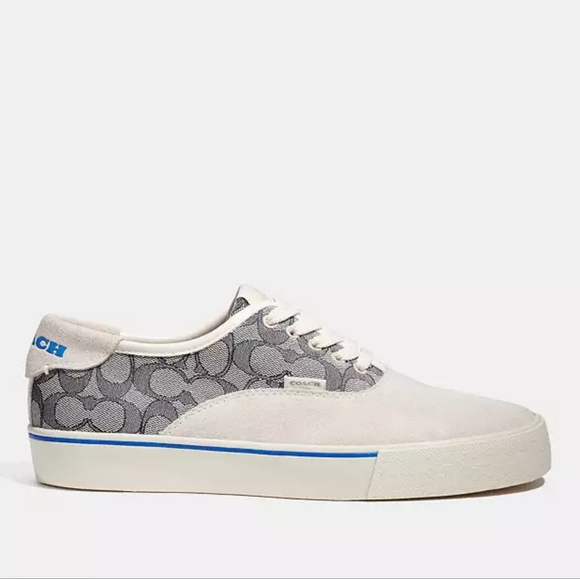 Coach Skate Lace Up Sneaker In Signature Jacquard suede - Picture 5 of 7